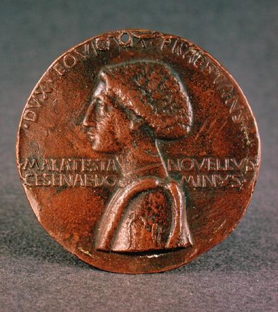 Medal (obverse) of Sigismondo Pandolfo Malatesta, 1446 by Matteo di Andrea de Pasti